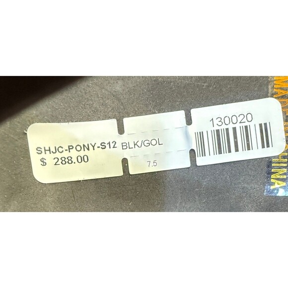 Jeffrey Campbell Ponytail Black Leather Gold Studded Heels Size 7.5 EUC - Picture 8 of 10